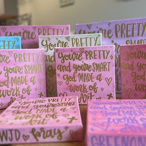 Megan Moroney Song Lyric Canvas Art – "You're Pretty and Smart" Wall Decor