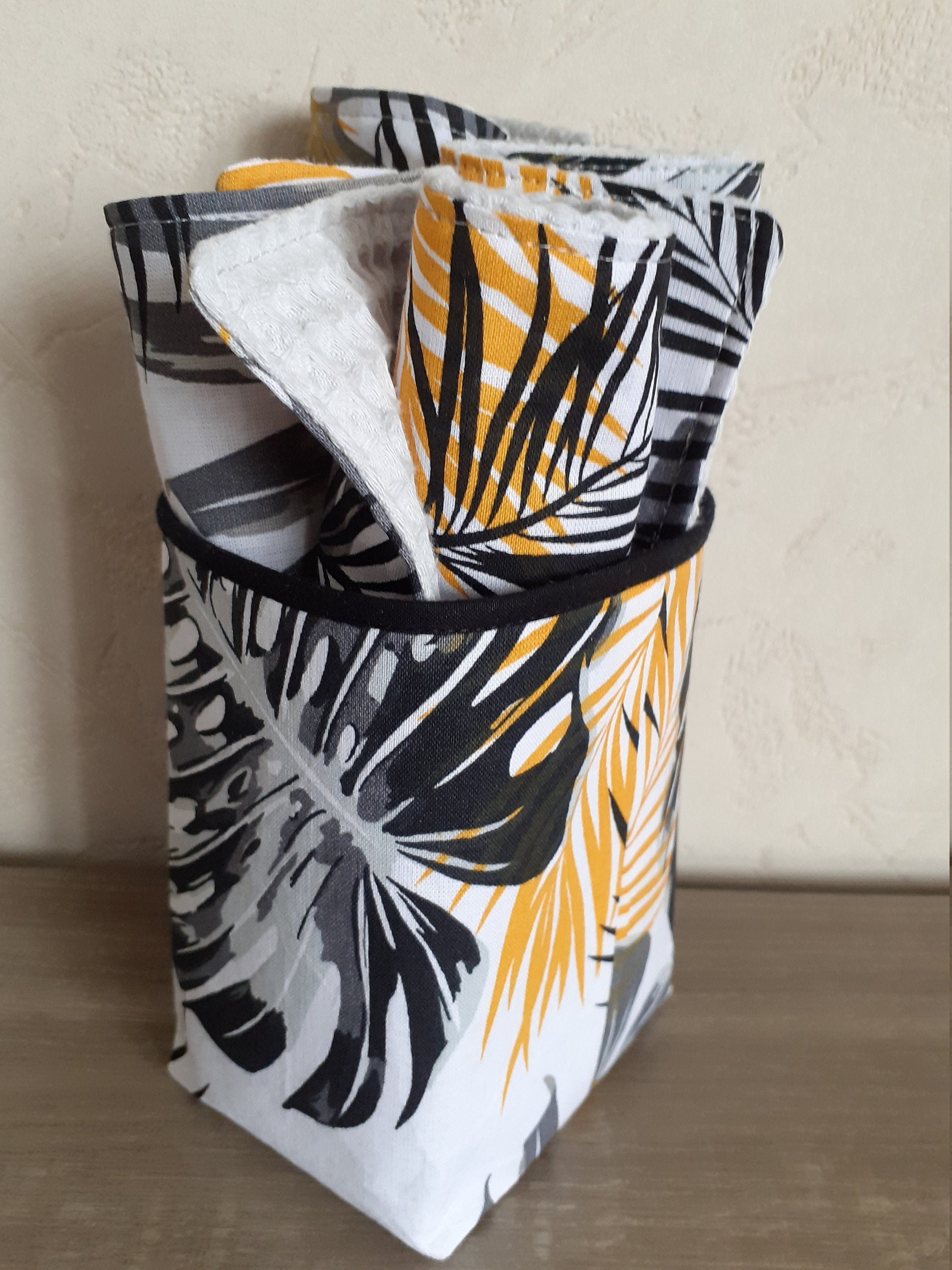 Panière avec 4 Essuie-Tout Lavable