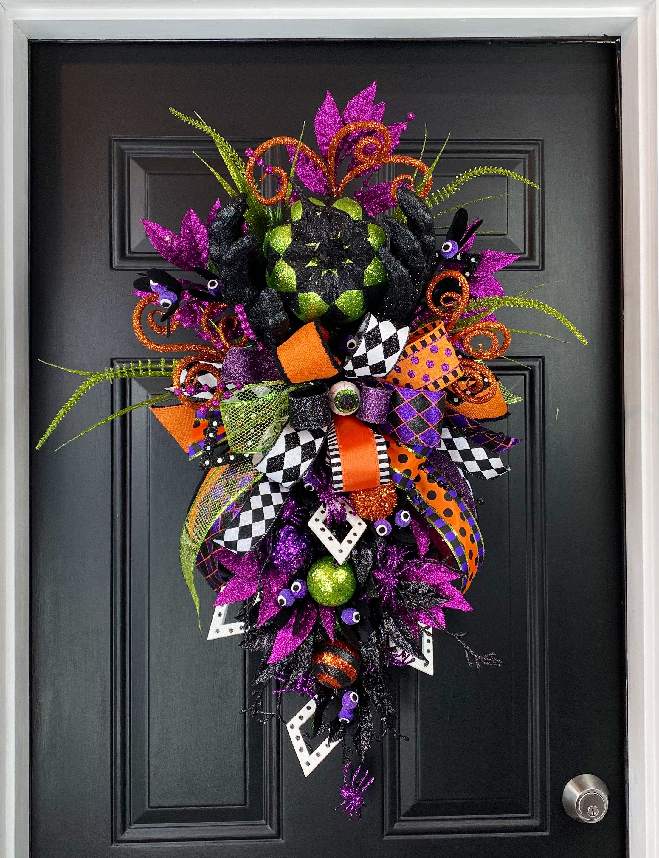 Large Halloween Wreaths for Front Door Halloween Wreaths with Etsy