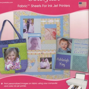 Colorfast Printer Sew-in Fabric Sheets by June Tailor 3 Sheets White - Etsy