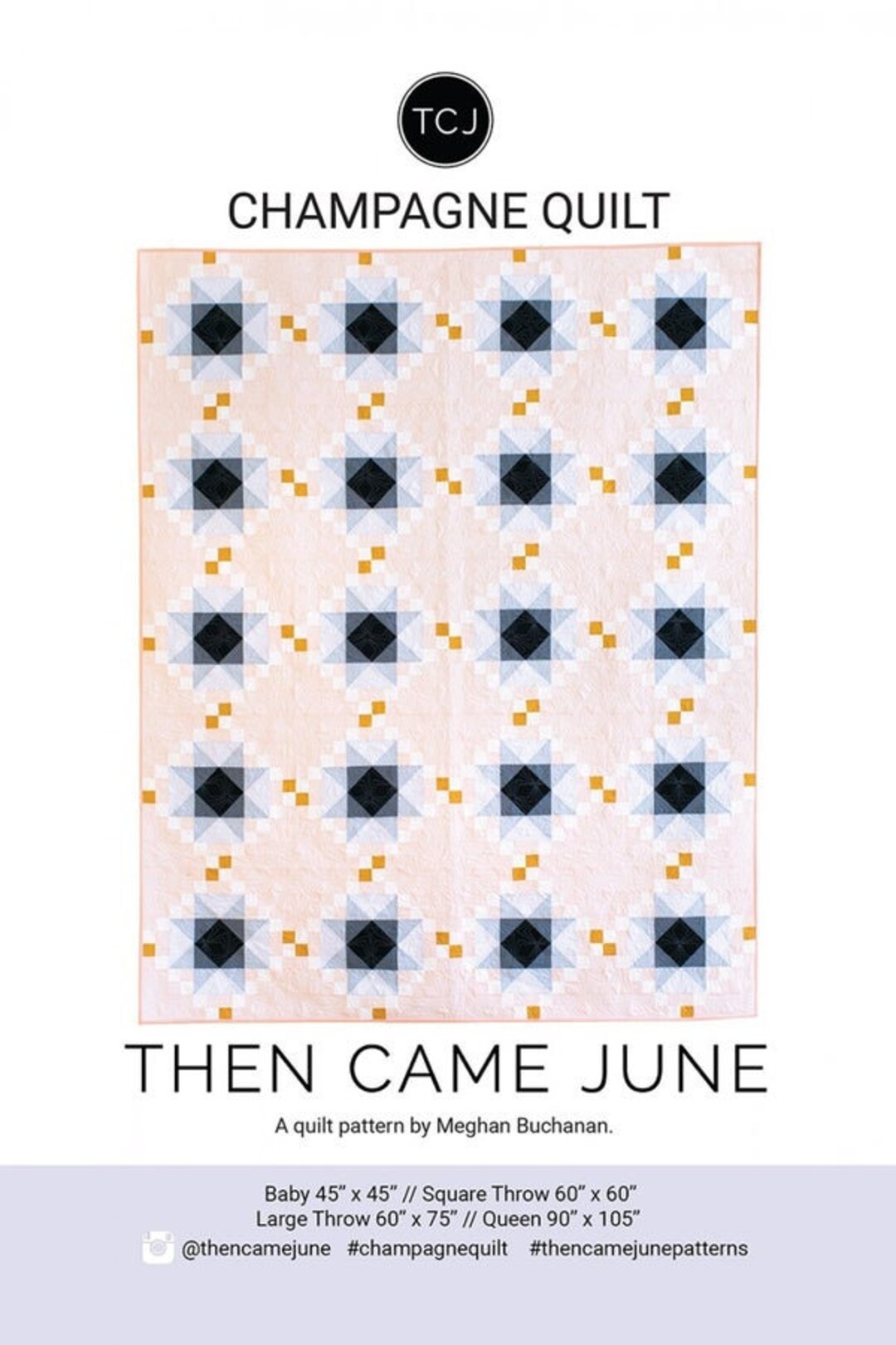 Pattern Print Champagne Bed Set Quilt