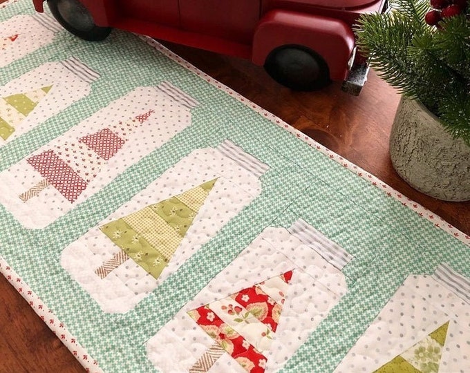 Christmas Jars Table Runner Kit Etsy