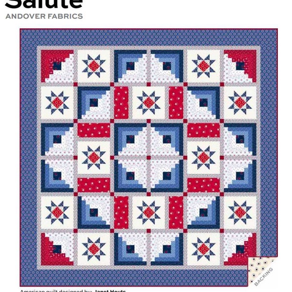 Americana Quilt Kit by Janet Houts featuring Salute from Andover Fabrics