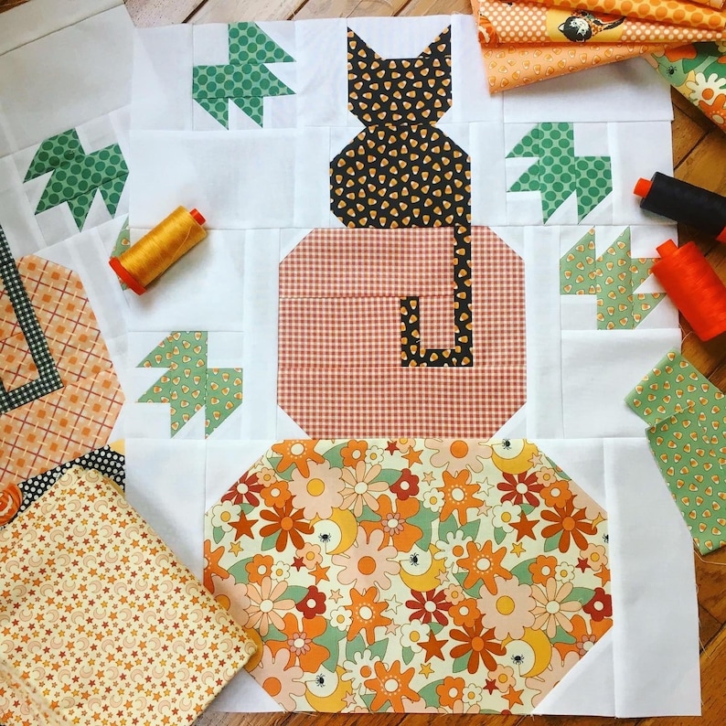 Just Kitten Around Quilt Kit de la collection Kitty Corn par Etsy