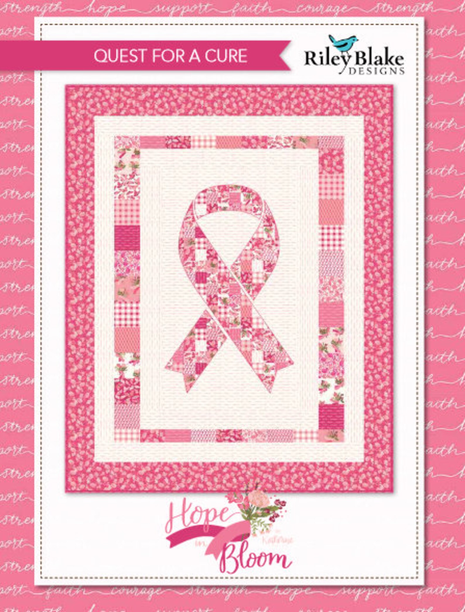 Hope in Bloom Quest for a Cure Quilt Kit Featuring Hope in Etsy