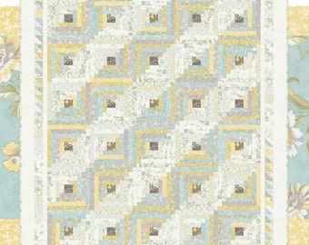Honeybloom Log Cabin Quilt Kit featuring Honeybloom by 3 Sisters for Moda