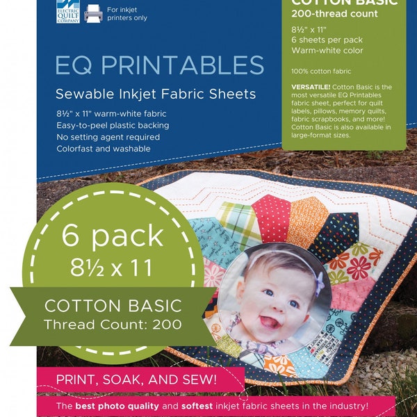 Premium Cotton Basic Inkjet Fabric ~ (6) Sheets