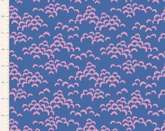 Bloomsville by Tilda Fabrics - 100510 - Cottonbloom Blueberry - Sold in 1/2 yard