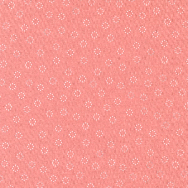 Strawberry Lemonade by Sherri & Chelsi for Moda Fabrics - 37677 12 - Daisy Dots Carnation - Sold in 1/2 yard