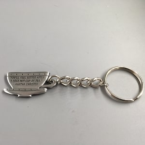 Agatha Christie Tea Cup Keychain