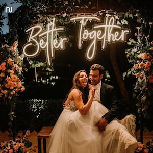 Letrero de neón personalizado para bodas / Letrero de neón LED, decoración para bodas, ceremonia de boda, letrero personalizado, decoración de pared, letrero de neón para bodas, letrero de neón con nombre