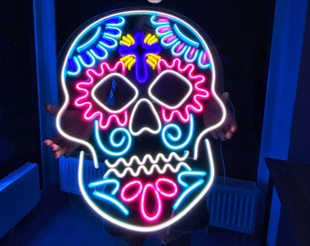 Calavera - LED Neon Sign, Wall Decor, Wall Sign, Neon Lights, Mexican Skull, Christmas Gift