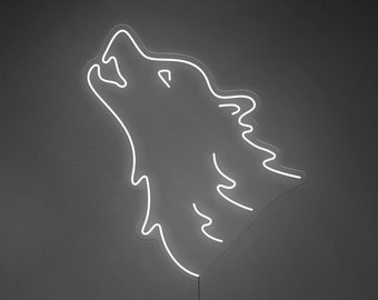 Wolf Howl - LED Neon Sign, Wall Decor, Wall Sign, Neon Lights