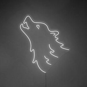 Wolf Howl - LED Neon Sign, Wall Decor, Wall Sign, Neon Lights