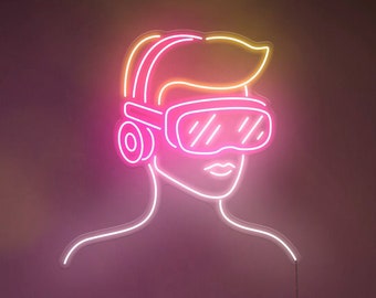 Boy in VR Glasses - LED Neon Sign, Wall Decor, Wall Sign, Neon Lights