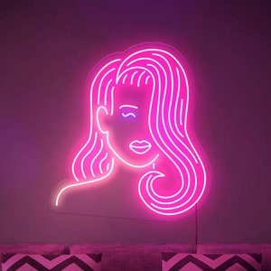 Girl With Hair - LED Neon Sign, Wall Decor, Wall Sign, Neon Lights