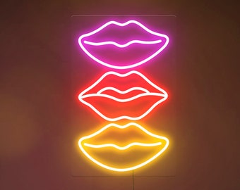 Lips Art - LED Neon Sign, Wall Decor, Wall Sign, Neon Lights