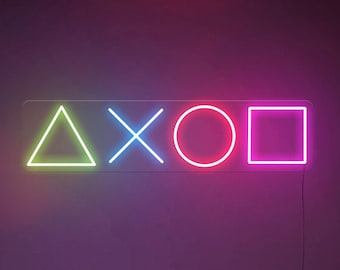 Custom Neon Sign, Custom Neon Sign Art, Gamepad Buttons - LED Neon Sign, Wall Decor, Wall Sign, Neon Lights, Neon Sign Wall Decor