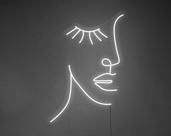 Girl Lashes - LED Neon Sign, Wall Decor, Wall Sign, Neon Lights