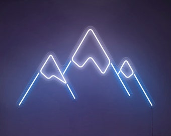 Mountain Tops - LED Neon Sign, Wall Decor, Wall Sign, Neon Lights