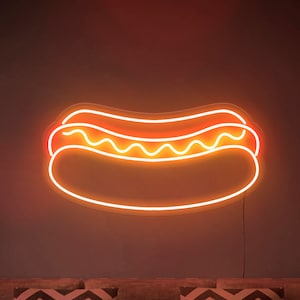 Hot Dog - LED Neon Sign, Wall Decor, Wall Sign, Neon Lights