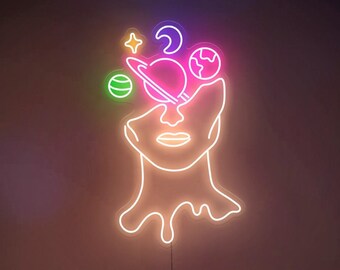 Galaxy Brain - LED Neon Sign, Wall Decor, Wall Sign, Neon Lights
