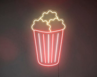 Popcorn - LED Neon Sign, Wall Decor, Wall Sign, Neon Lights