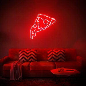 Pizza Slice LED Neon Sign, Wall Decor, Wall Sign, Neon Lights, Christmas Gift image 5
