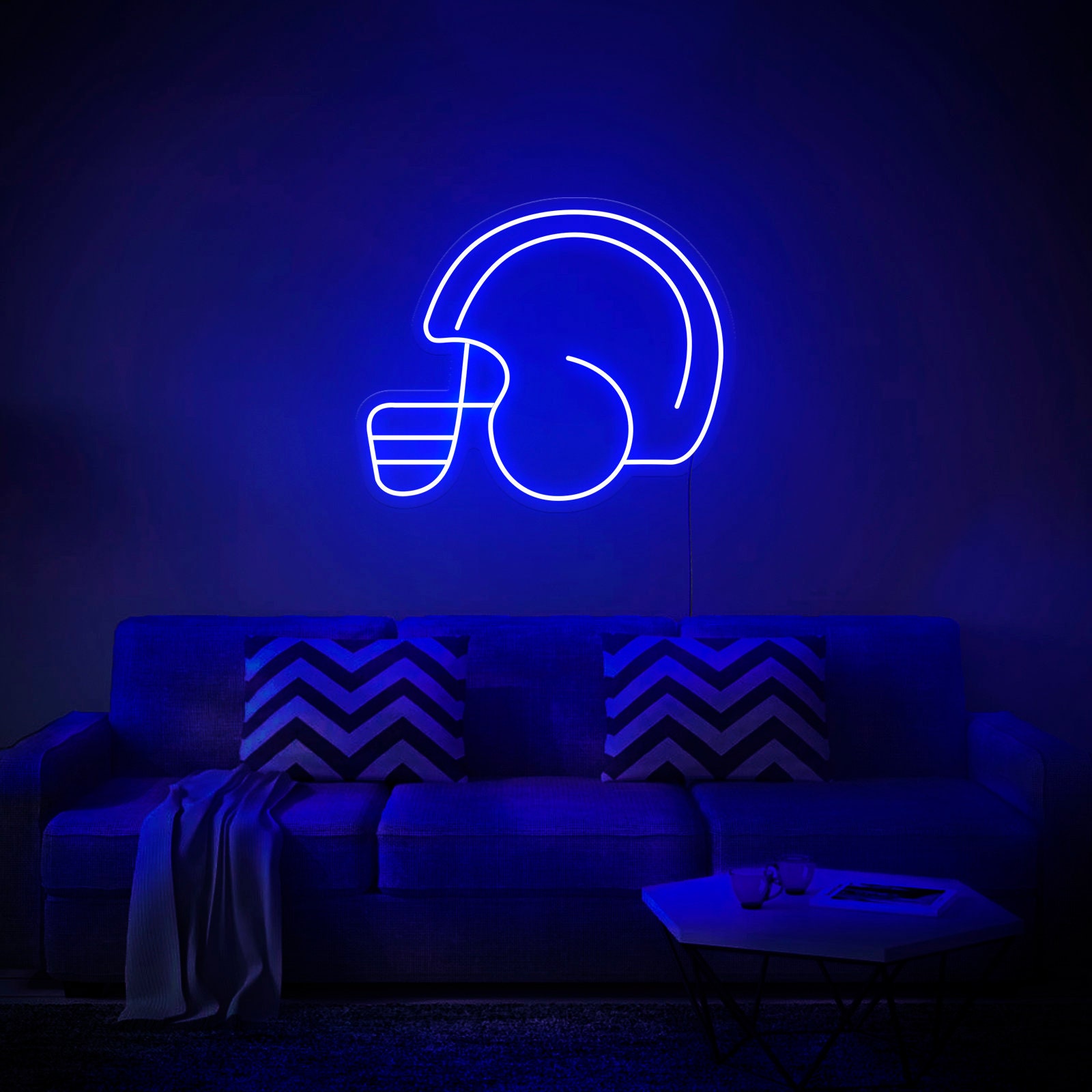 Football Helmet LED Neon Sign Wall Decor Wall Sign Neon Etsy