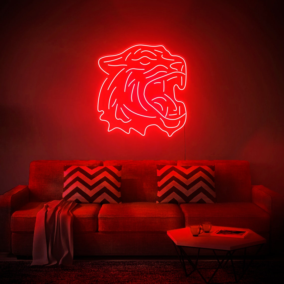 Tiger Head LED Neon Sign Wall Decor Wall Sign Neon Lights | Etsy
