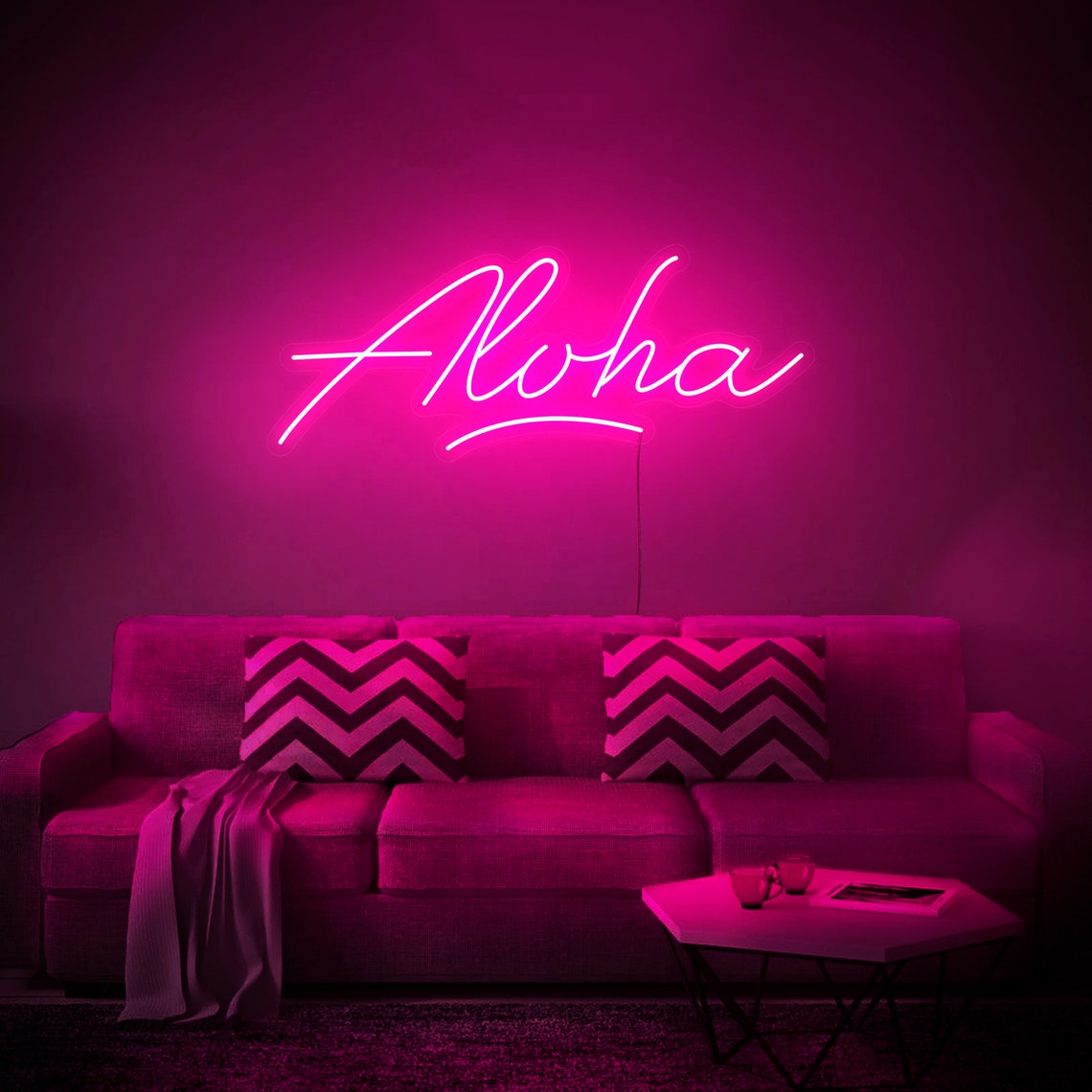 Aloha LED Neon Sign Wall Decor Wall Sign Neon Lights | Etsy