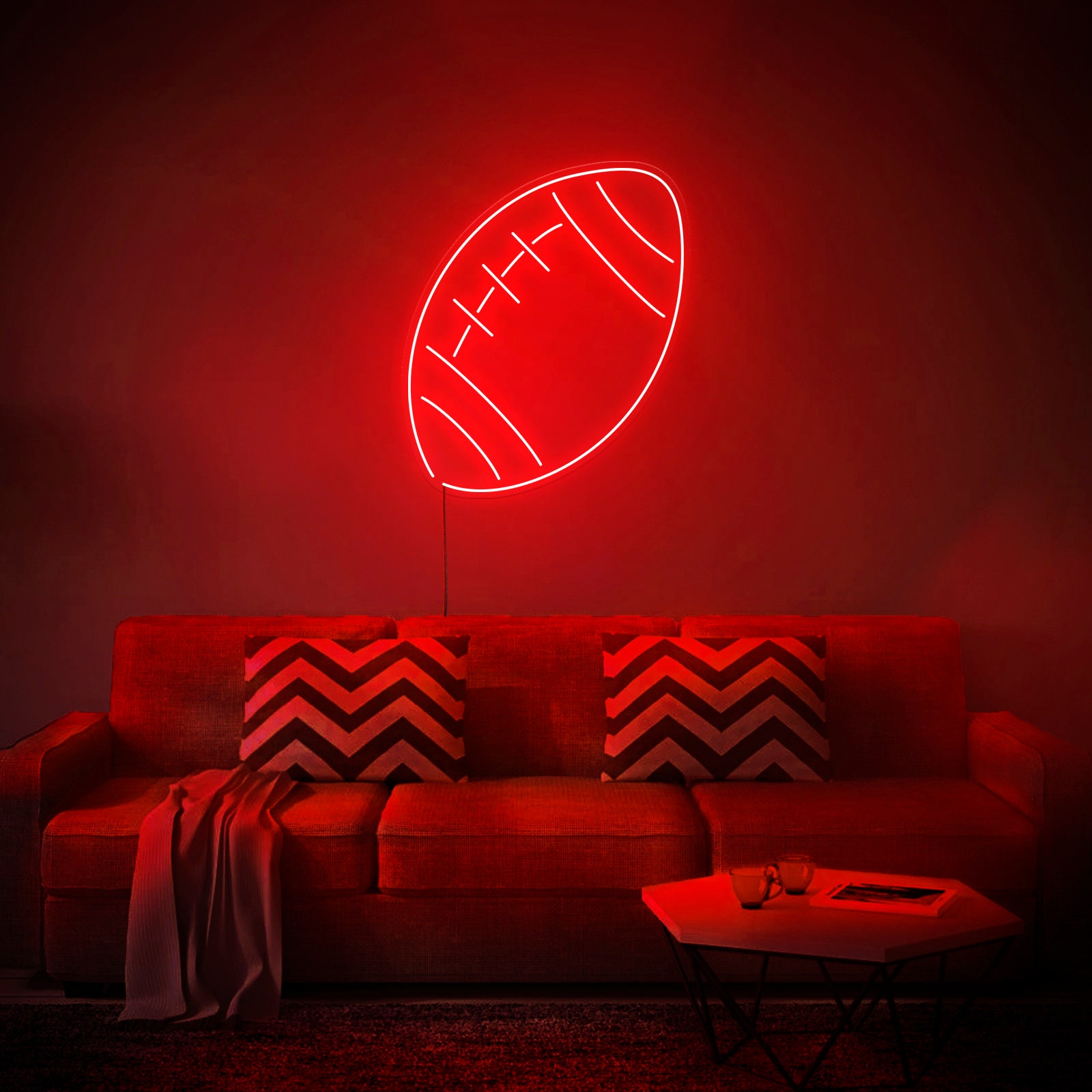 Football Ball LED Neon Sign Home Decor Gift Neon Decor Etsy