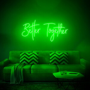 Better Together Wedding Custom Neon Sign, Led Neon Light Sign, Room Decoration, Wall Decor, Wedding Sign image 9