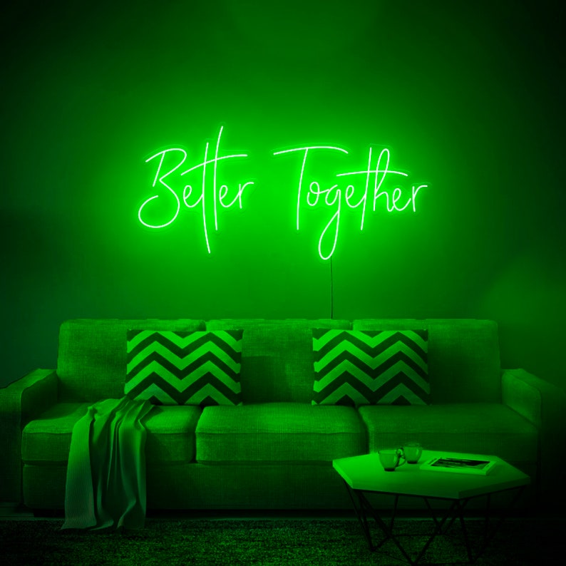 Better Together Wedding Custom Neon Sign, Led Neon Light Sign, Room Decoration, Wall Decor, Wedding Sign image 9