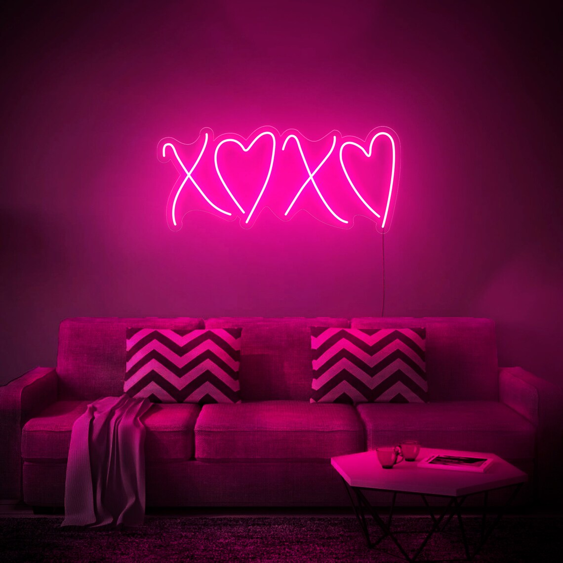 XOXO LED Neon Sign Wall Decor Wall Sign Neon Lights Etsy