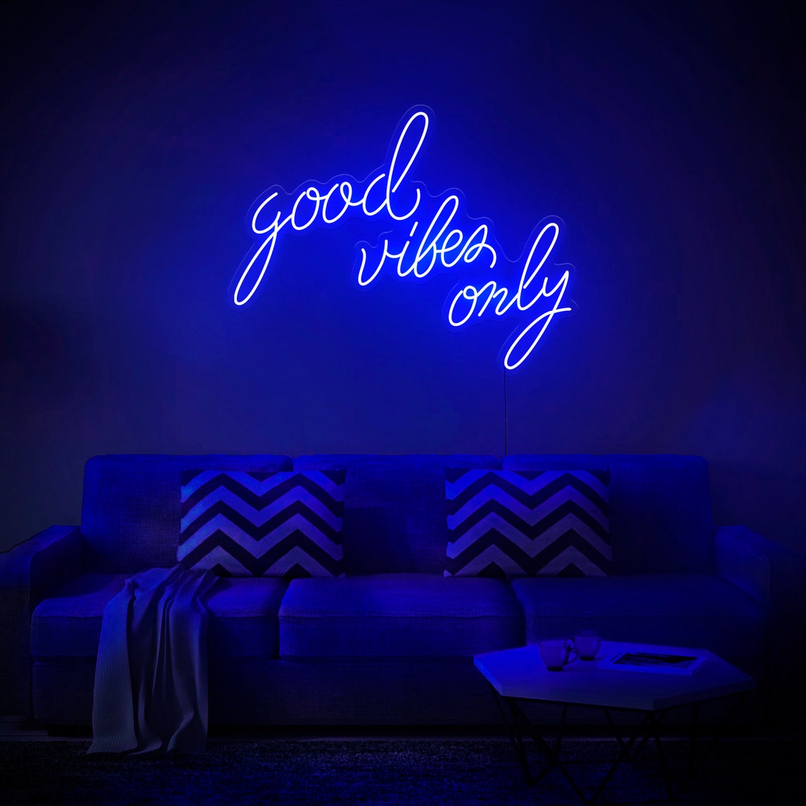 Good Vibes Only LED Neon Sign Wall Decor Wall Sign Neon Etsy