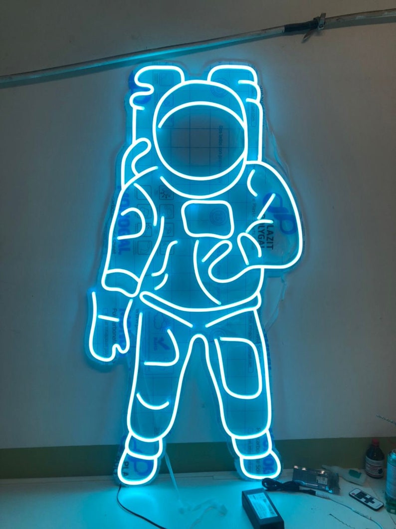 Astronaut Custom Neon Sign LED ART For Home Neon Wall | Etsy