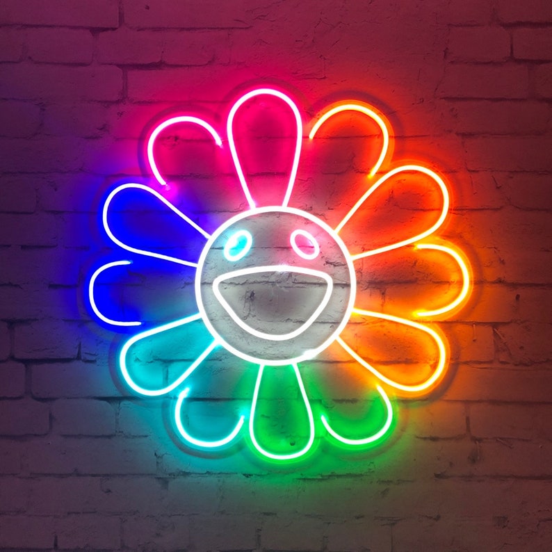 Flower by Takashi Murakami LED Neon Sign | Etsy