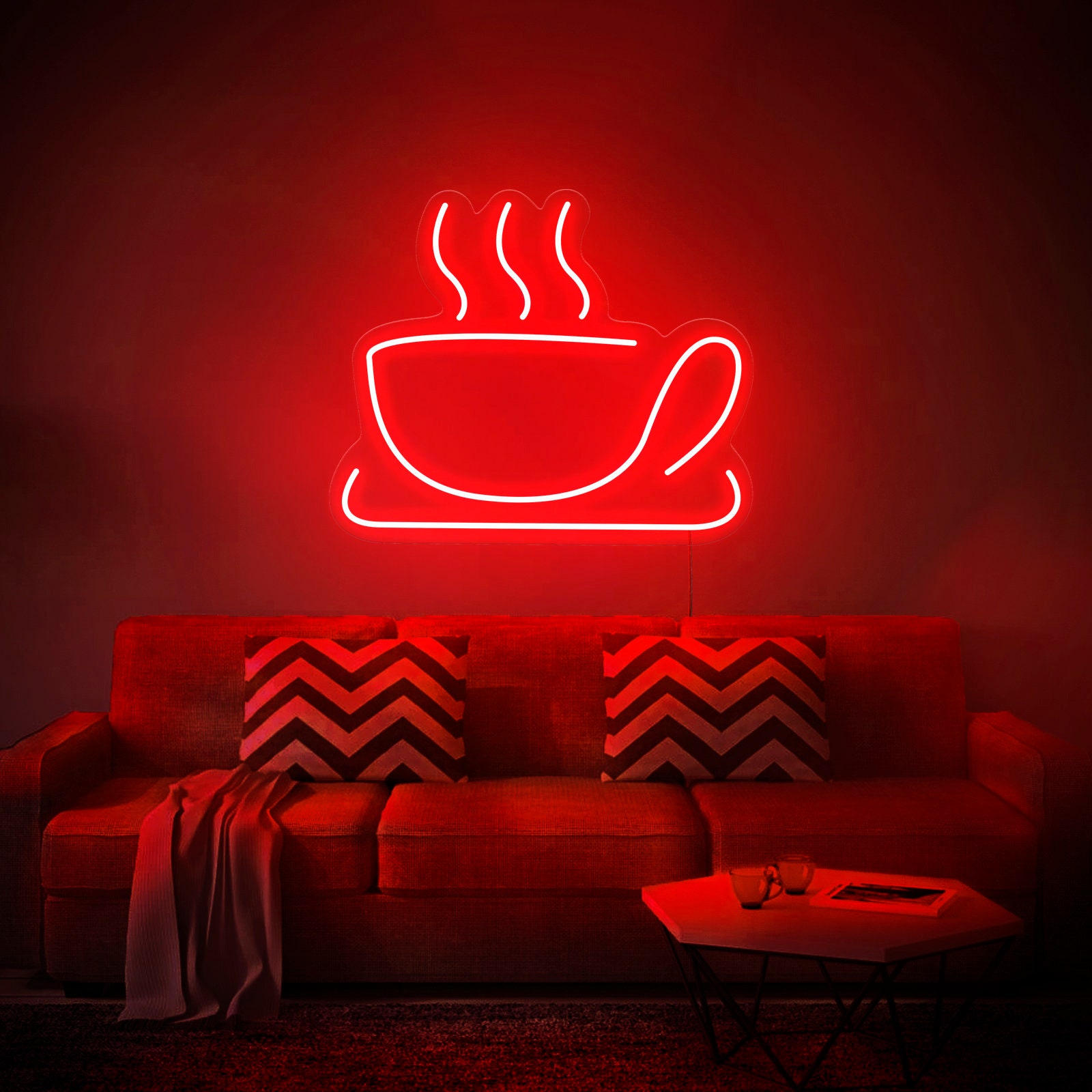 Coffee Cup LED Neon Sign Wall Decor Wall Sign Neon Lights Etsy UK