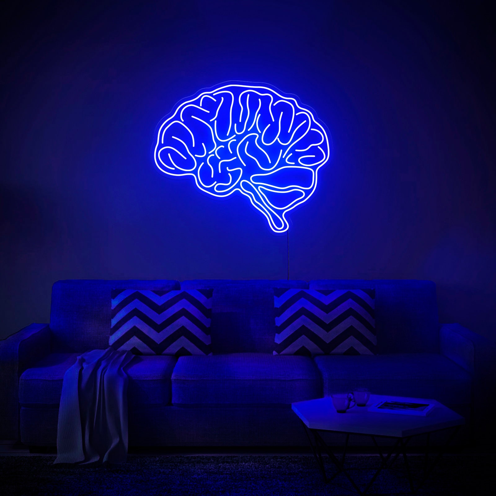 Brain LED Neon Sign Wall Decor Wall Sign Neon Lights Etsy