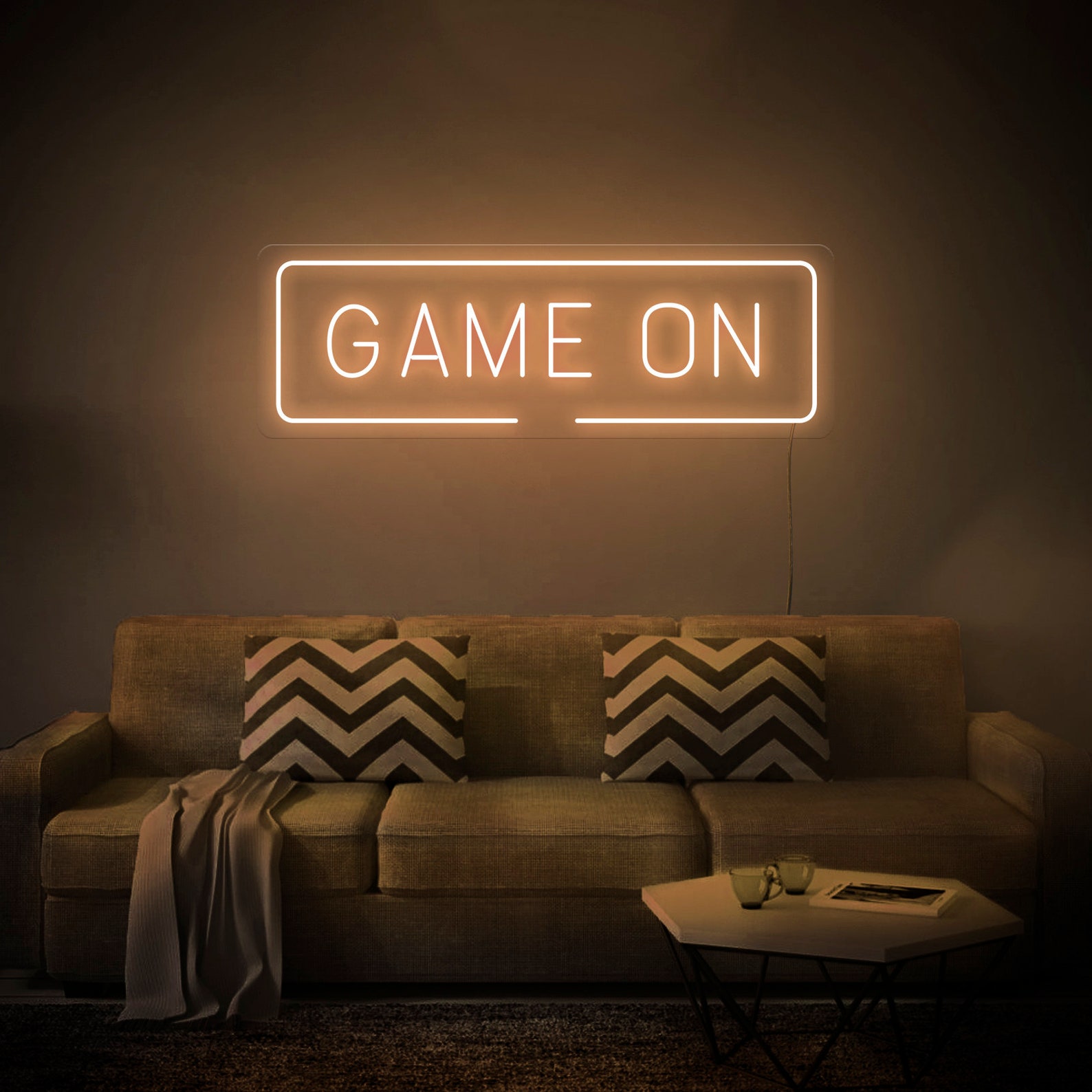 Game On LED Neon Sign Wall Decor Wall Sign Neon Lights Etsy
