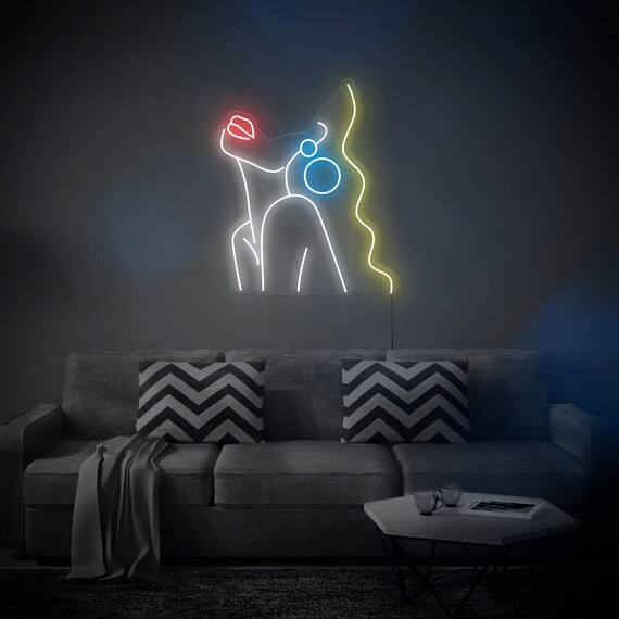 Girl With Earrings - LED Neon Sign, Wall Decor, Wall Sign, Neon