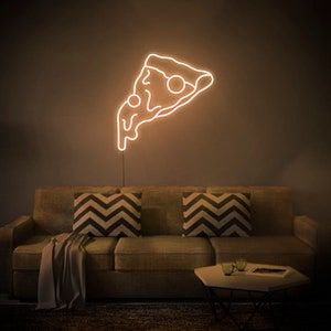 Pizza Slice LED Neon Sign, Wall Decor, Wall Sign, Neon Lights, Christmas Gift image 4