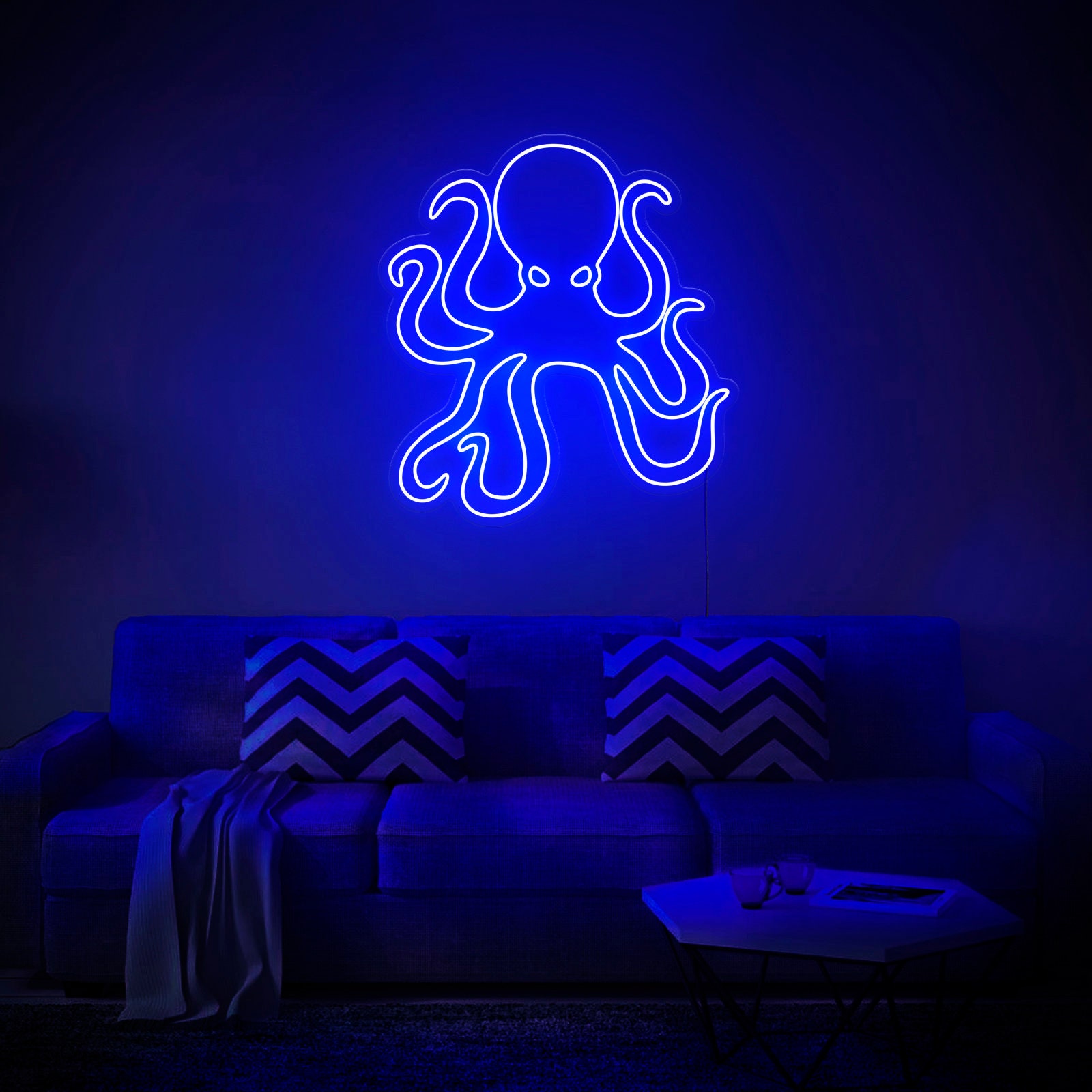 Octopus Señal de neón LED decoración de pared señal de | Etsy