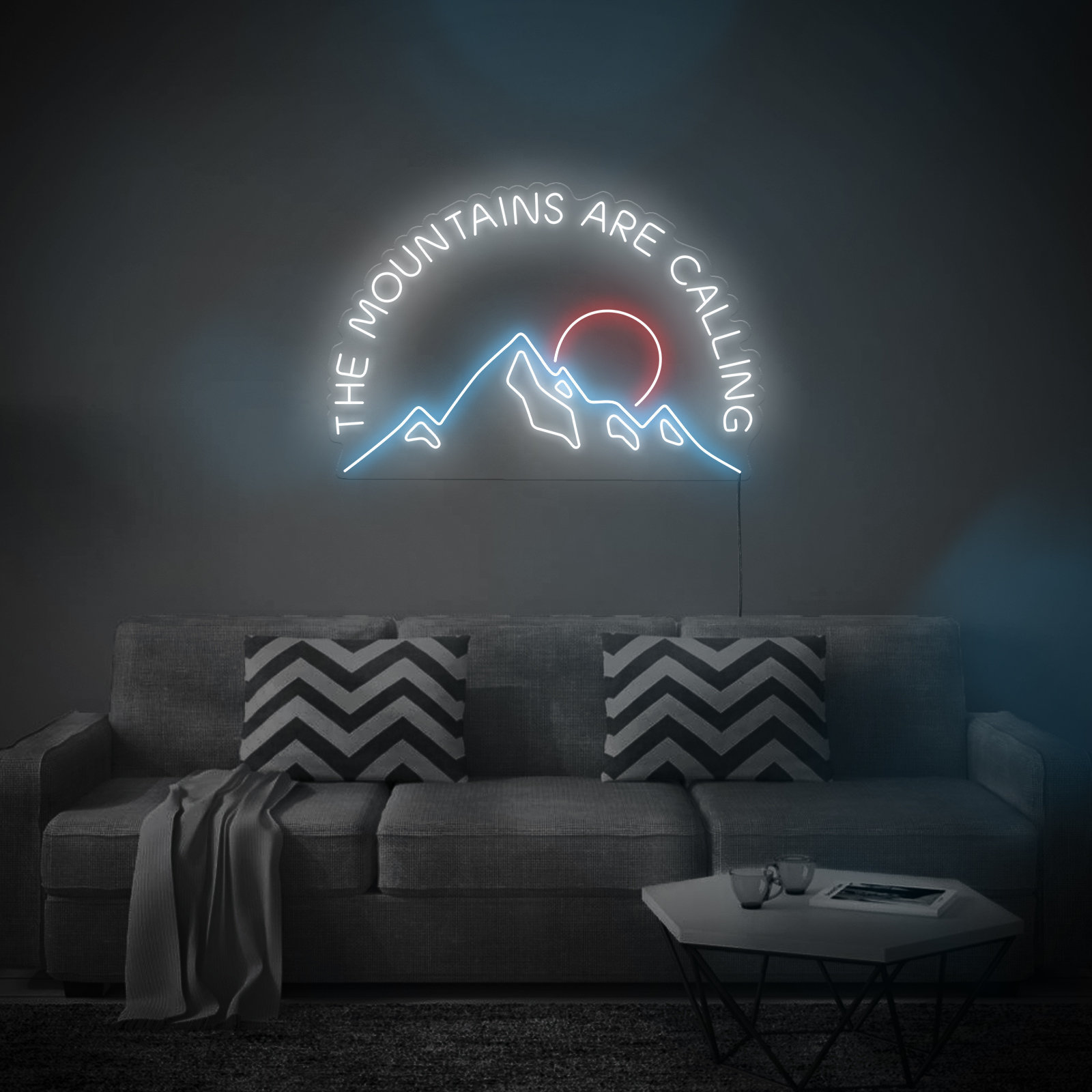 The Moutains Are Calling - LED Neon Sign, Wall Decor, Wall Sign, Neon Lights