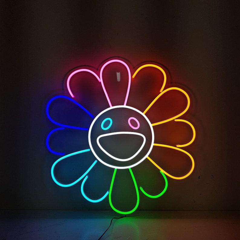 Download Flower by Takashi Murakami LED Neon Sign | Etsy