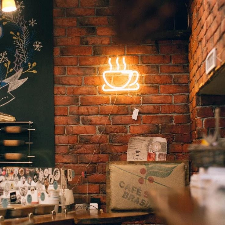 Coffee Neon Sign, Coffee Cup Neon Sign, Coffee Bar Sign, Coffee