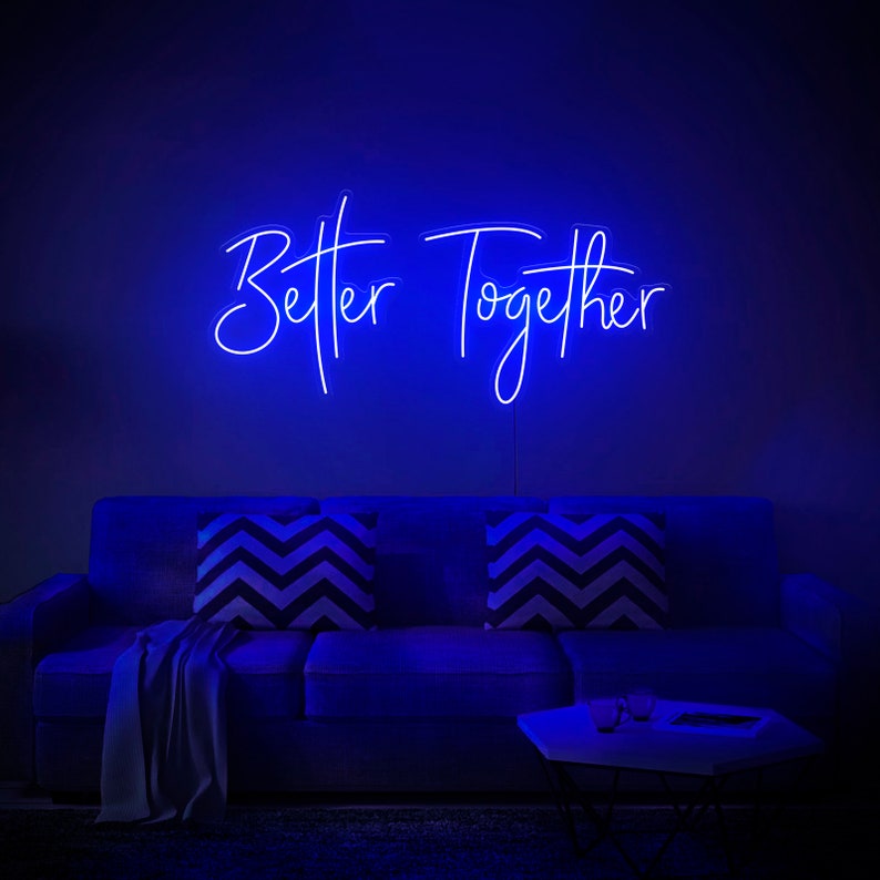 Better Together Wedding Custom Neon Sign, Led Neon Light Sign, Room Decoration, Wall Decor, Wedding Sign image 8