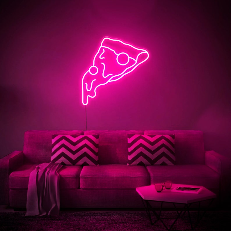Pizza Slice LED Neon Sign, Wall Decor, Wall Sign, Neon Lights, Christmas Gift image 8