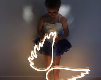 Wings LED Neon Sign | Custom Neon Sign | Baby Room Neon Sign | Wall Decor | Bedroom Neon Sign | Neon Angel Wings Sign | Baby Room Decor